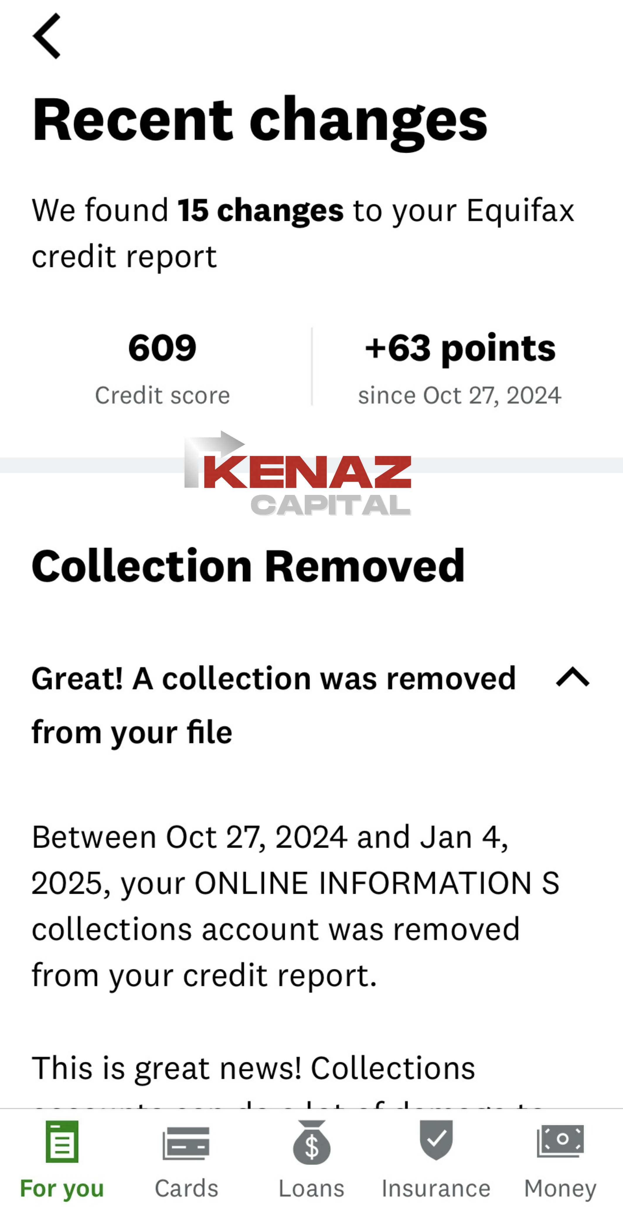 Collection removed, +63 points
